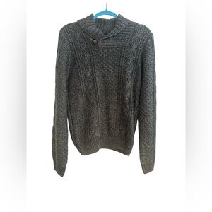 Cozy Gray Cable Knit Kids Sweater
